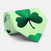 Groene Shamrock Stropdas (Opgerold)