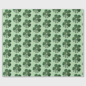 Groene Shamrocks 2025 Cadeaupapier (Vlak)