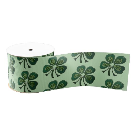 Groene Shamrocks 2025 Grosgrain Lint (Spoel)