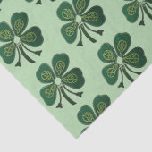 Groene Shamrocks 2025 Tissuepapier (Detail)