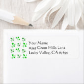 Groene Shamrocks Aangepaste adreslabel sjabloon Etiket (Insitu)