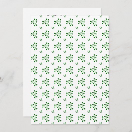 Groene Shamrocks Circles Pattern Kaart (Voorkant / Achterkant)