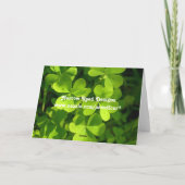 Groene Shamrocks Happy Birthday Custom Kaart (Achterkant)