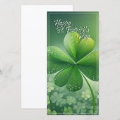 Groene Shamrocks Happy St. Patrick's Day (7) c (Voorkant / Achterkant)
