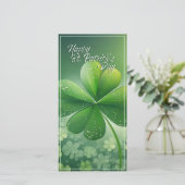Groene Shamrocks Happy St. Patrick's Day (7) c (Staand voorkant)
