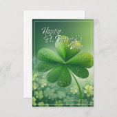 Groene Shamrocks Happy St. Patrick's Day (7) c (Voorkant / Achterkant)