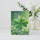 Groene Shamrocks Happy St. Patrick's Day (7) c Feestdagenkaart (Staand voorkant)