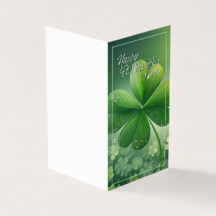 Groene Shamrocks Happy St. Patrick's Day (7) c Kaart