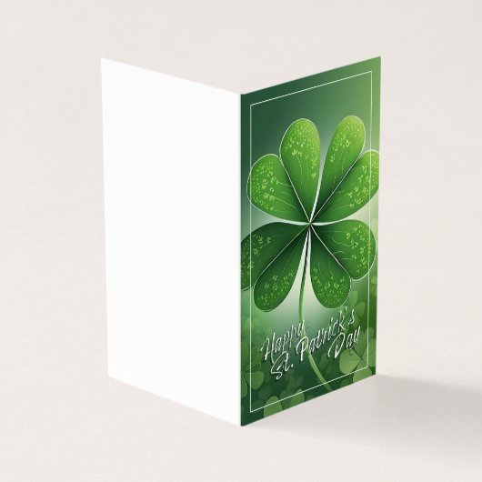 Groene Shamrocks Happy St. Patrick's Day (8) c Kaart (Buitenkant)