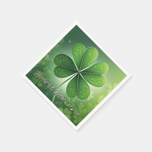 Groene Shamrocks Happy St. Patrick's Day (8) c Servet (Hoek)