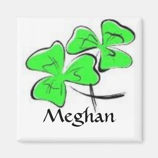 Groene Shamrocks Magneet gepersonaliseerd (Voorkant)