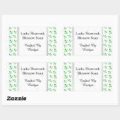 Groene Shamrocks Pattern Aangepaste zeepstickers Rechthoekige Sticker (Vel)