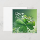 Groene Shamrocks Prettig St. Patrick's Dag (7) c (Voorkant / Achterkant)