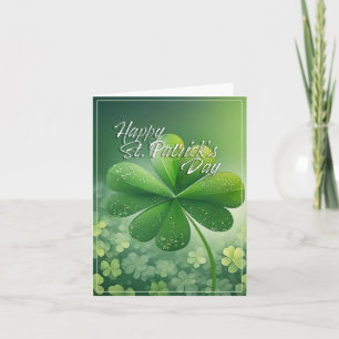 Groene Shamrocks Prettige St. Patrick's Dag (7) c Kaart