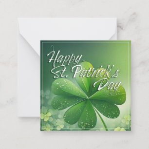 Groene Shamrocks Prettige St. Patrick's Dag (7) c Notitiekaartje