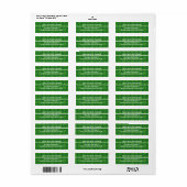 Groene Shamrocks Retouradres Label (Full Sheet)