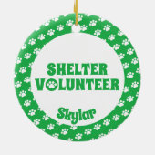 Groene Shelter Volunteer Keramisch Ornament (Achterkant)