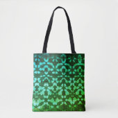 Groene Shibori Print Pattern Canvas tas (Voorkant)