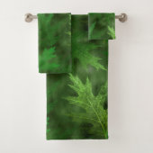 Groene Shimmer  Bladbladeren Herfst Bad Handdoek (Insitu)