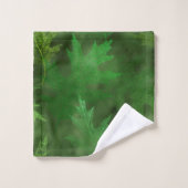 Groene Shimmer  Bladbladeren Herfst Bad Handdoek (Wasdoekje)
