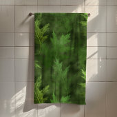 Groene Shimmer  Bladbladeren Herfst Bad Handdoek