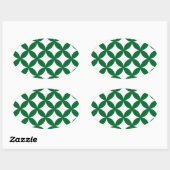Groene Shippo Ovale Stickers (Vel)