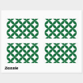 Groene Shippo Rechthoek Stickers (Vel)