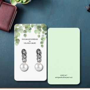 Groene Sieraden Display Businesskaart Visitekaartje
