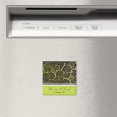 Groene sierspiraal veerwijnstokken sparen de datum magneet (Insitu (Vaatwasser))