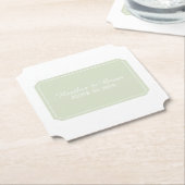 Groene simpply Elegant Wedding Kartonnen Onderzetters (Gekanteld)