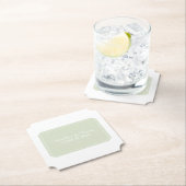 Groene simpply Elegant Wedding Kartonnen Onderzetters (Insitu)