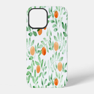 Groene Sinaasappel Tangerine Provence Aquarel iPhone 12 Hoesje