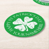 Groene Sint Patrick's Day party onderzetters met a (Gebogen)