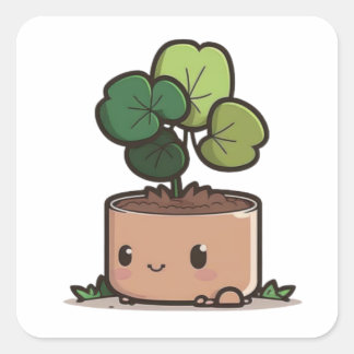 groene Sint Patrick's Day Vierkante Sticker