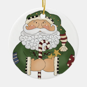 Groene Sinterklaas Classic Kerst Feestdagen Keramisch Ornament