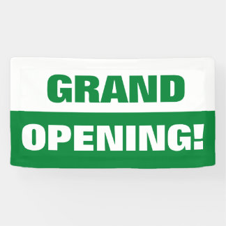 Groene sjabloon grand opening business banner