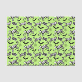 Groene skeletdieren tissuepapier