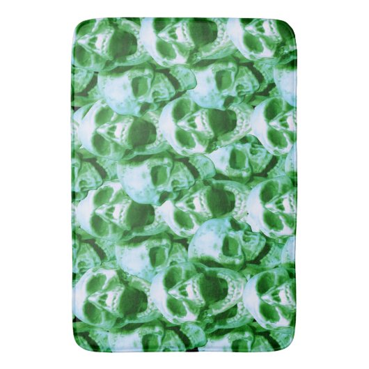 Groene Skulls Badmat (Voorkant Verticaal)
