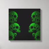 Groene Skulls Canvas Afdruk (Voorkant)
