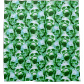 Groene Skulls Douchegordijn (Voorkant)