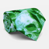 Groene Skulls Stropdas (Opgerold)