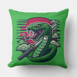 Groene slang kussen