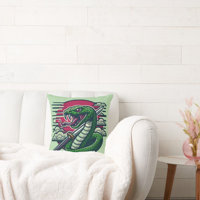 Groene slang kussen (Bank)
