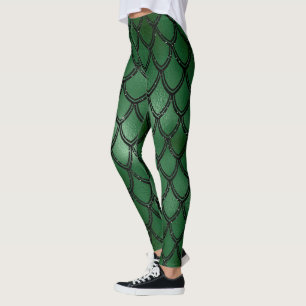 Groene Slang Serpent Reptiel Patroon Leggings