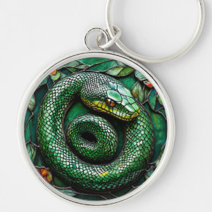 Groene slang sleutelhanger
