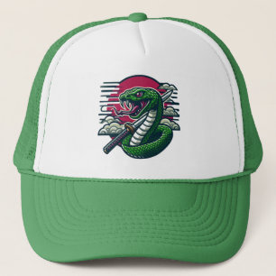 Groene slang trucker pet