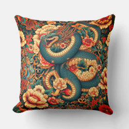 Groene slangenbloemen kussen