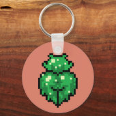 Groene slijm meisje Sleutelhanger (Achterkant)