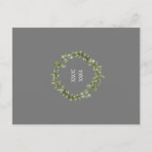 Groene slinger 25e huwelijksjubileum Save the Date Briefkaart (Achterkant)