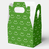 Groene Smile Pattern Favor Box Bedankdoosjes (Geopend)